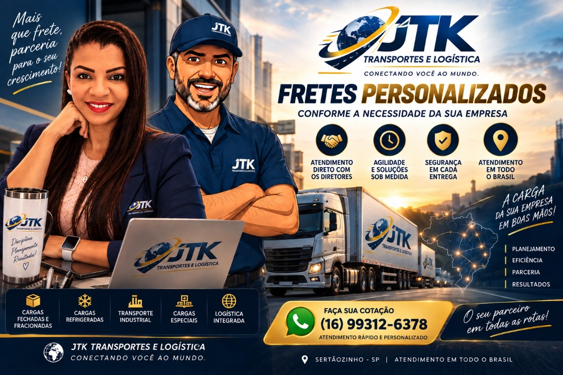 JTK Transportes e Logística — fretes personalizados, atendimento em todo o Brasil